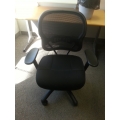 HON Basyx Black Mesh / Cloth Mid Back Rolling Task Chair